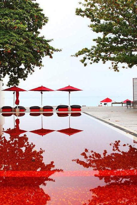 Pool in red color